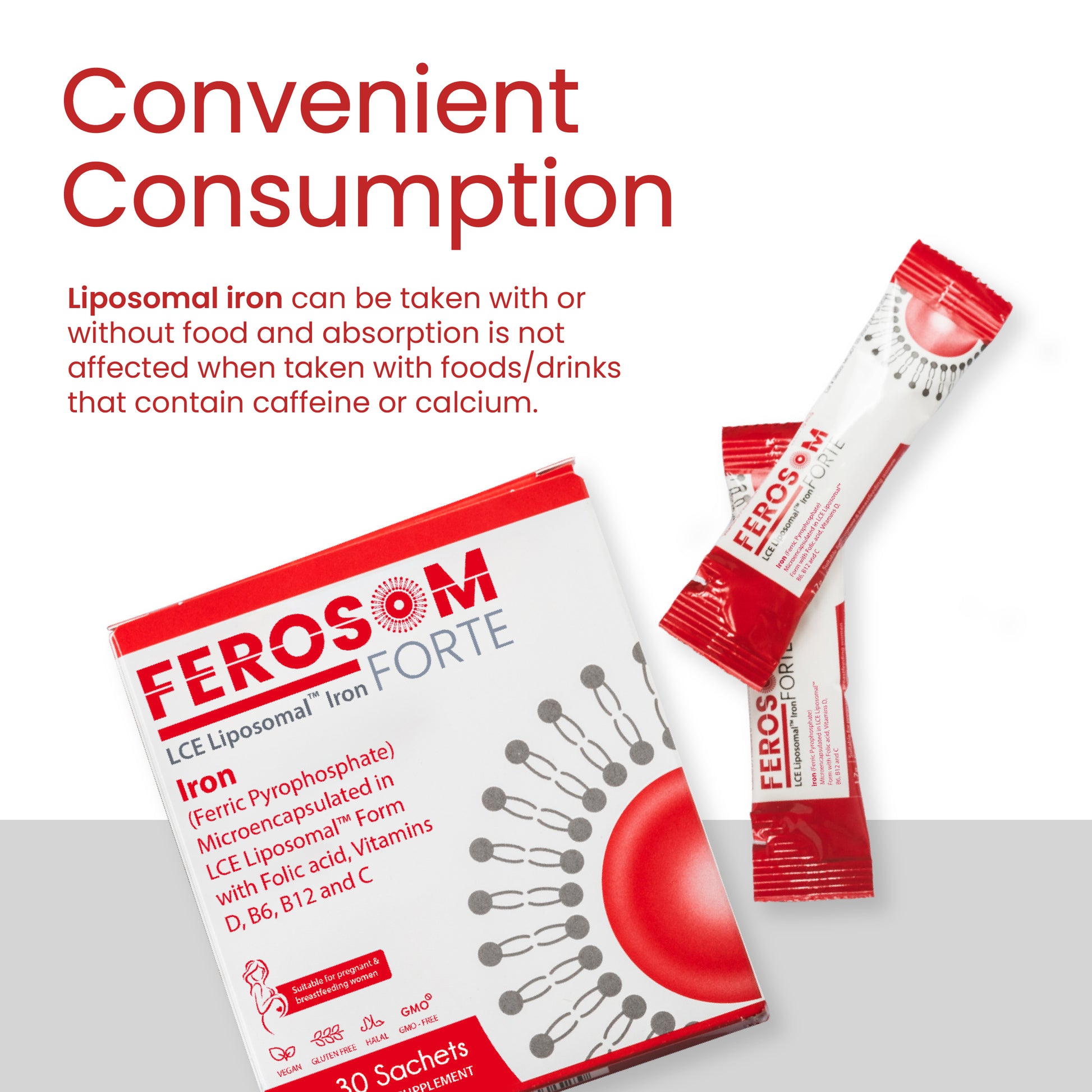 LCE Liposomal Iron Sachets Ferosom Forte USA LCE Liposomal Iron Sachets Ferosom Forte USA